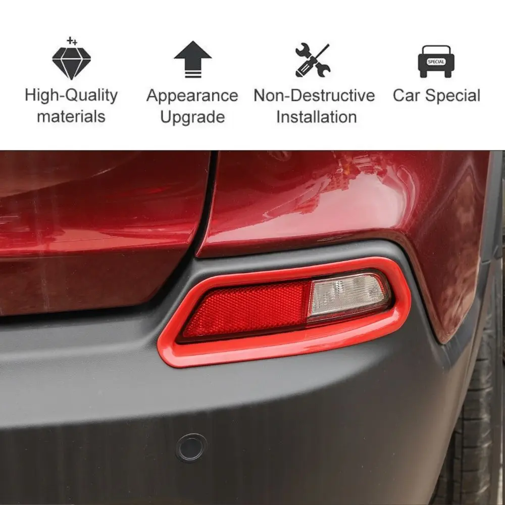 For 2019+ Jeep Cherokee Rear Fog Light Lamp Trim Bezel Decor - Image 6