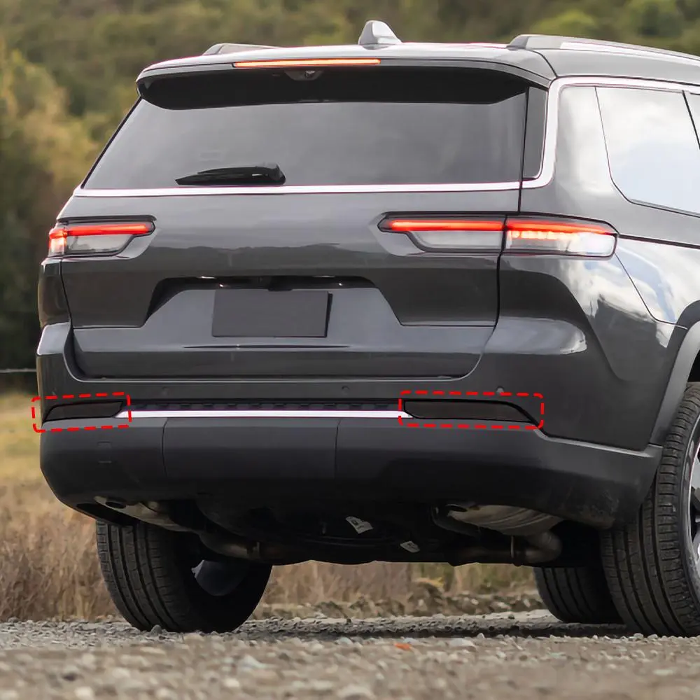 For 2021+ Jeep Grand Cherokee L Smoked Rear Fog Light Covers (2pcs) – Blacked Lens Trim - Image 4