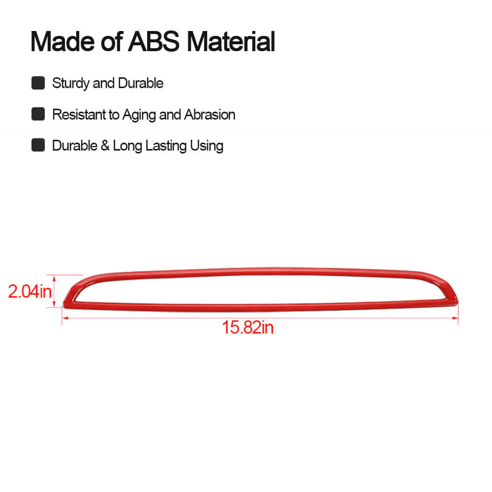 For 2014+ Jeep Cherokee Rear High Brake Light Bezels Ring Trim - Image 6