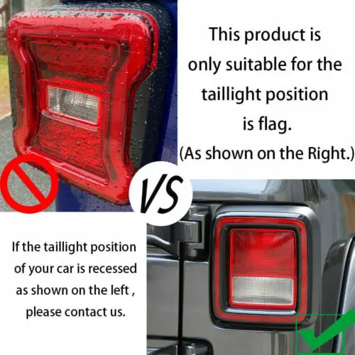 For 2020+ Jeep Gladiator JT Rear Lamp Taillight Trim Guard - Image 2