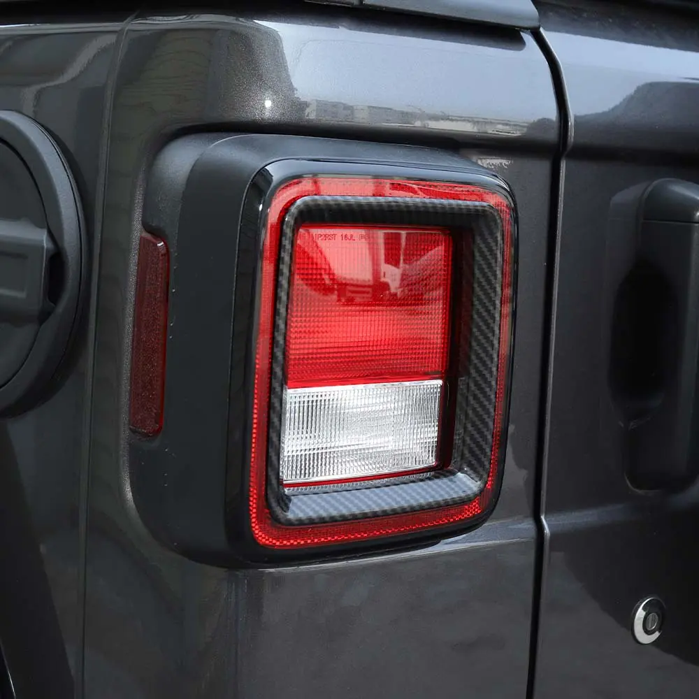 For 2018+ Jeep Wrangler JL Rear Lamp Taillight Bezel Trim ABS - Image 3