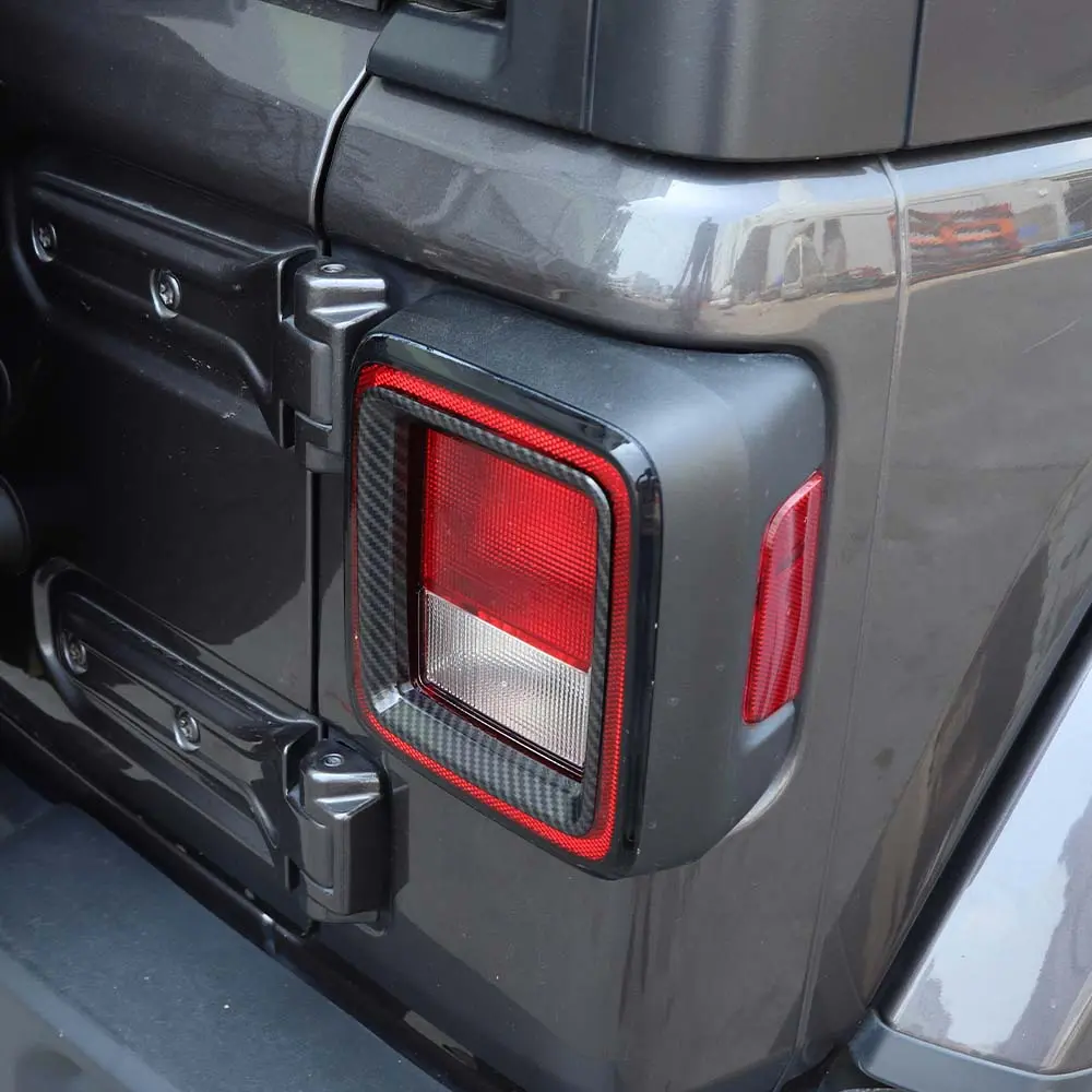 For 2018+ Jeep Wrangler JL Rear Lamp Taillight Bezel Trim ABS - Image 4