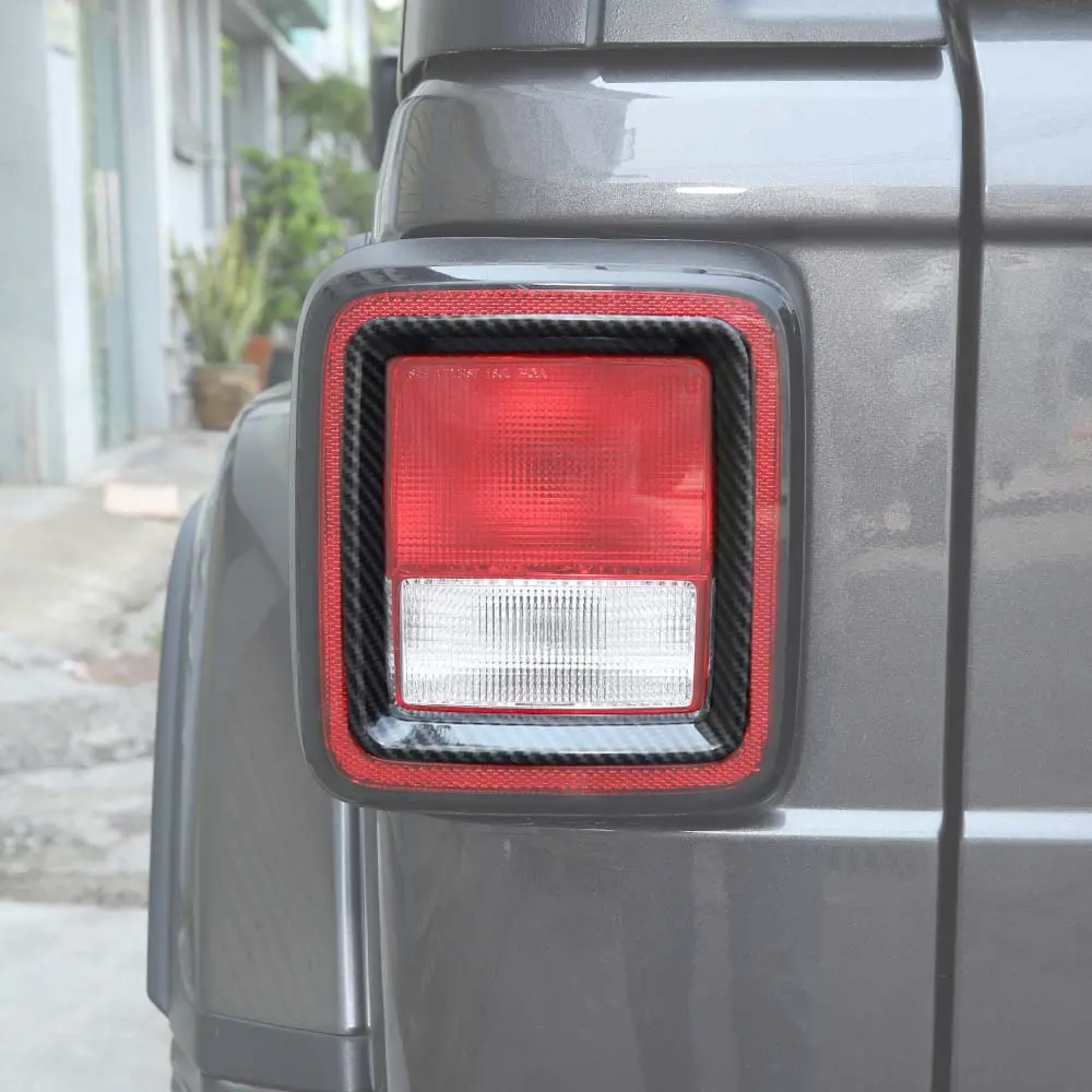 For 2018+ Jeep Wrangler JL Rear Lamp Taillight Bezel Trim ABS - Image 5