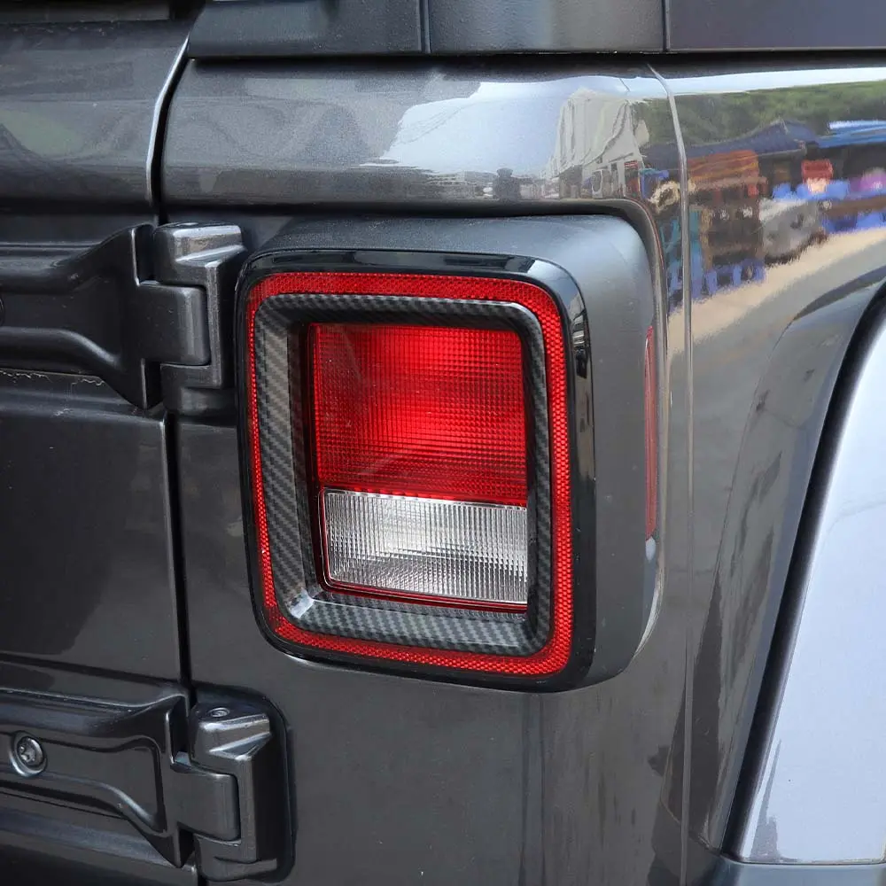 For 2018+ Jeep Wrangler JL Rear Lamp Taillight Bezel Trim ABS - Image 6