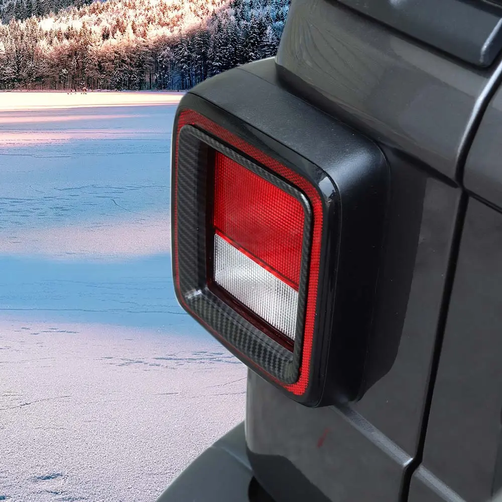 For 2018+ Jeep Wrangler JL Rear Lamp Taillight Bezel Trim ABS - Image 8