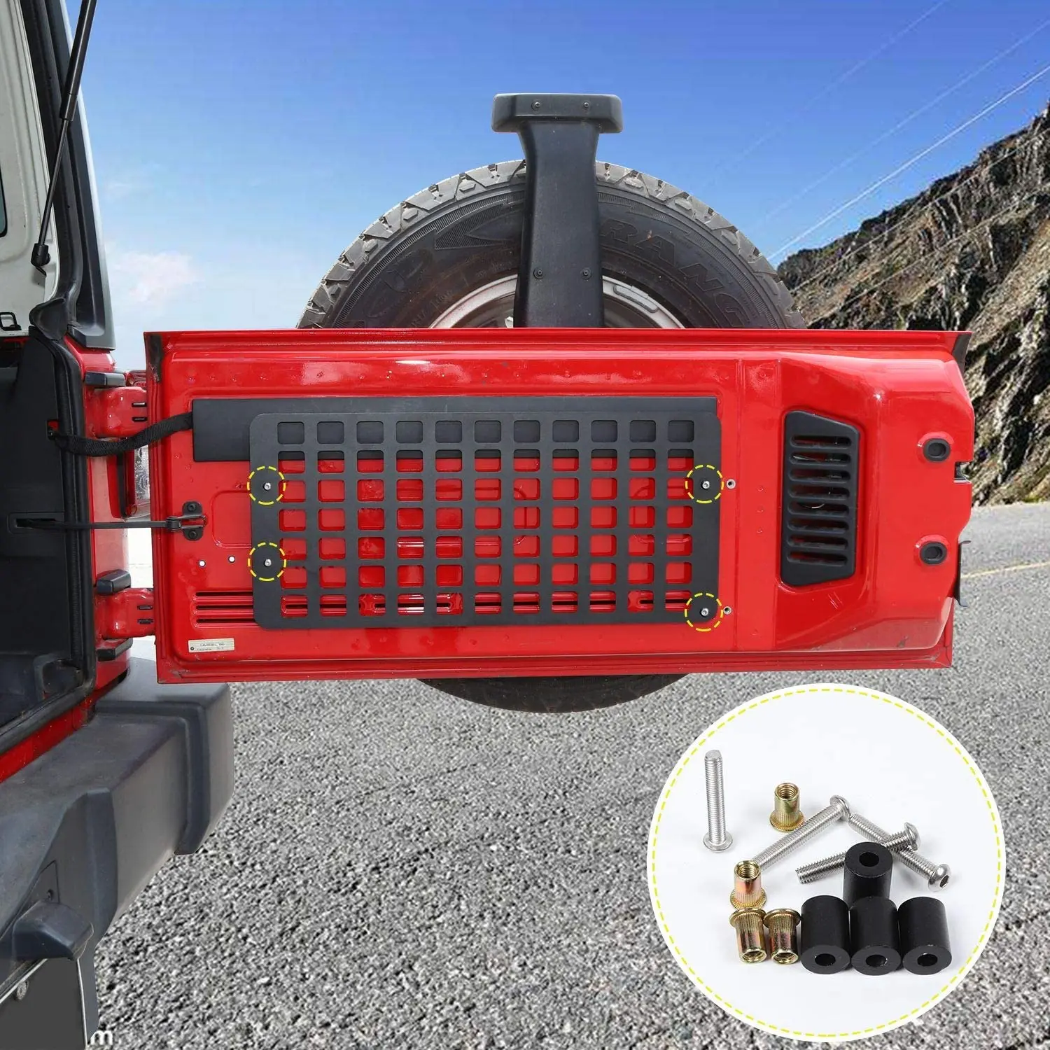 For 2007-2018 Jeep Wrangler JK JKU Rear Rack Trunk Cargo Shelf Solid Steel Interior Luggage Storage Carrier - Image 4