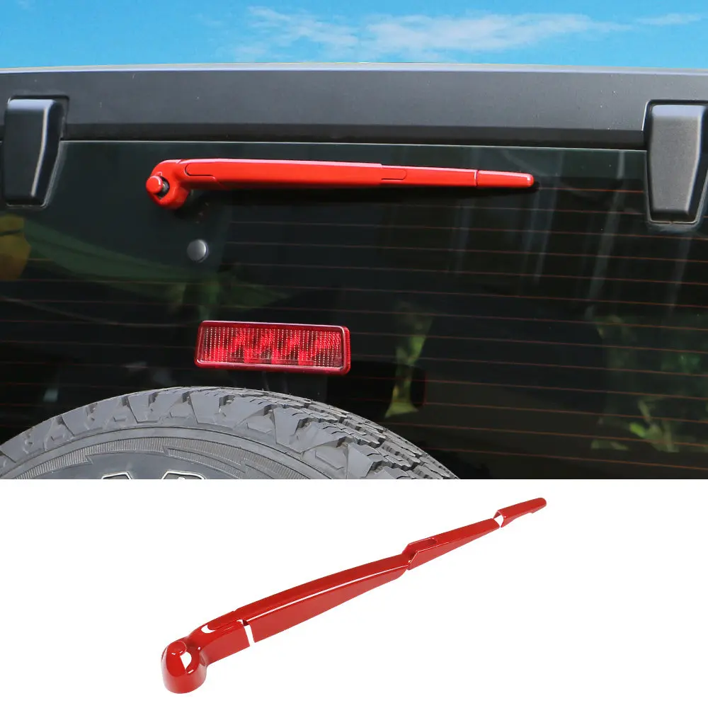 For 2007-2018 Jeep Wrangler JK JKU Rear Rain Windscreen Window Wiper Cover Trim - Image 22