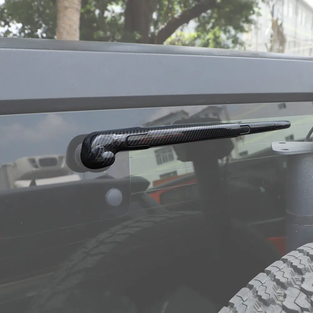 For 2007-2018 Jeep Wrangler JK JKU Rear Rain Windscreen Window Wiper Cover Trim - Image 6