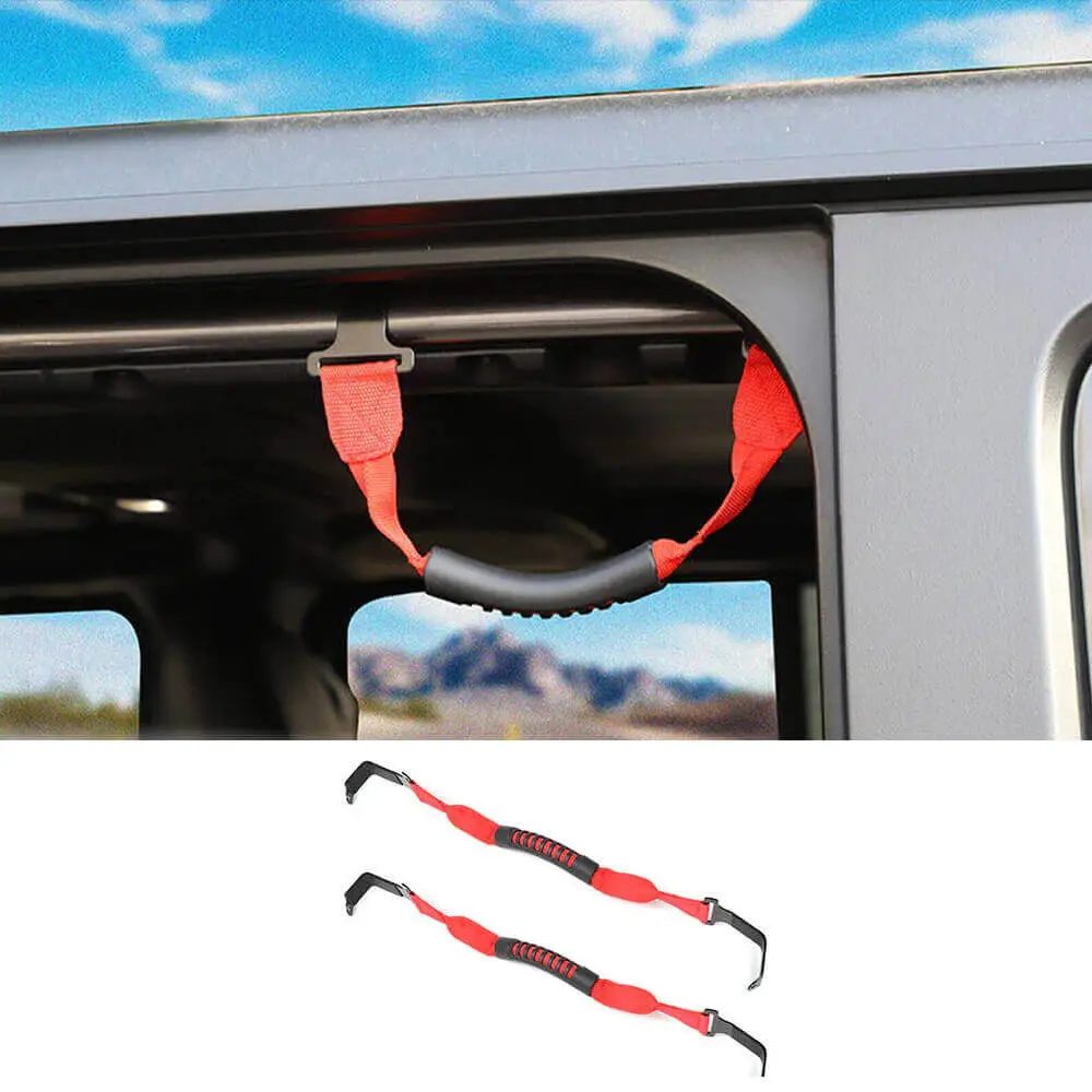 For 2018+ Jeep Wrangler JL & Gladiator JT 2x Rear Roll Bar Grab Handle Grip Handles