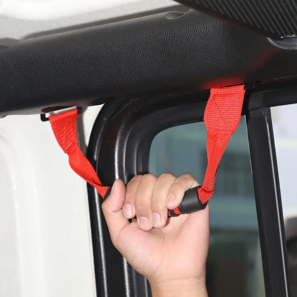 For 2018+ Jeep Wrangler JL & Gladiator JT 2x Rear Roll Bar Grab Handle Grip Handles - Image 2