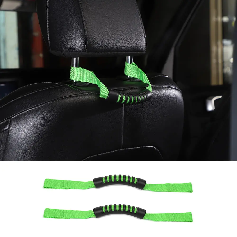 For Jeep Wrangler CJ YJ TJ JL JK JT Rear Seat Headrest Grab Handle Set - Image 6