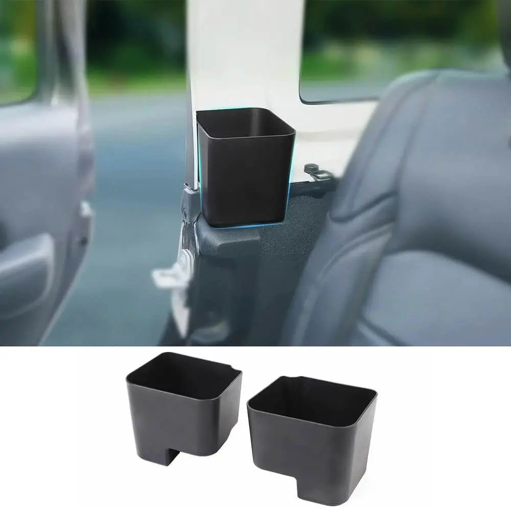 For 2018+ Jeep Wrangler JL JLU, Gladiator JT 2PCS Rear Seat Side Storage Tray Organizer Box