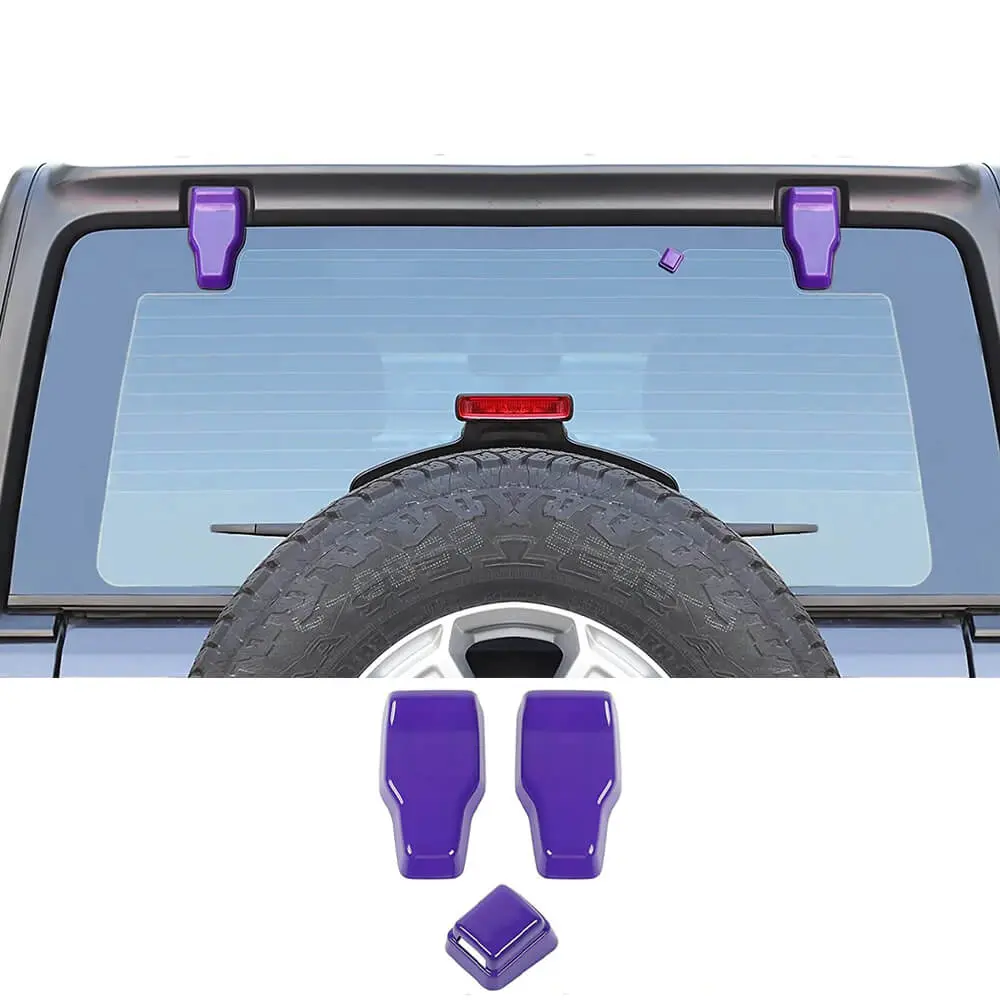For 2018+ Jeep Wrangler JL Rear Tail Door Window Hinge & Rear Rain Wiper Nozzle Decorative Cover Trim - Image 11