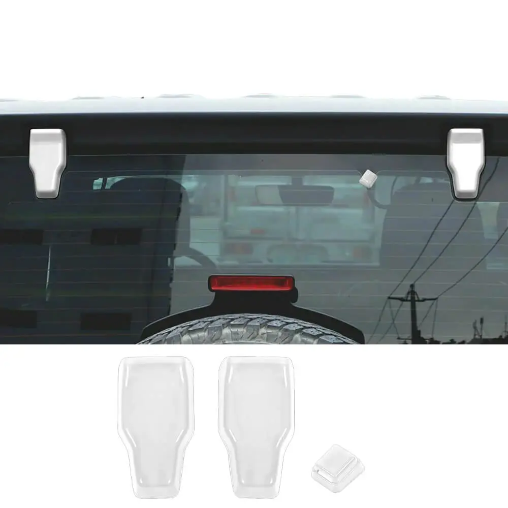 For 2018+ Jeep Wrangler JL Rear Tail Door Window Hinge & Rear Rain Wiper Nozzle Decorative Cover Trim - Image 13
