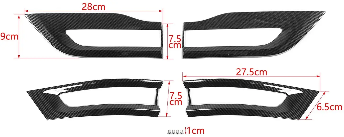For 2014-2021 Jeep Grand Cherokee WK2 Rear Tail Light Lamp Trim Bezel Kit - Image 8