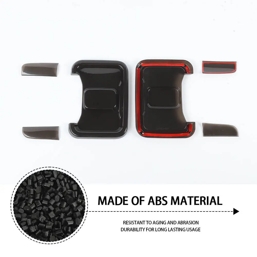 For 2019+ Jeep Gladiator JT Rear Taillight LED Lamp Cover Trim Smoked Black - Image 7