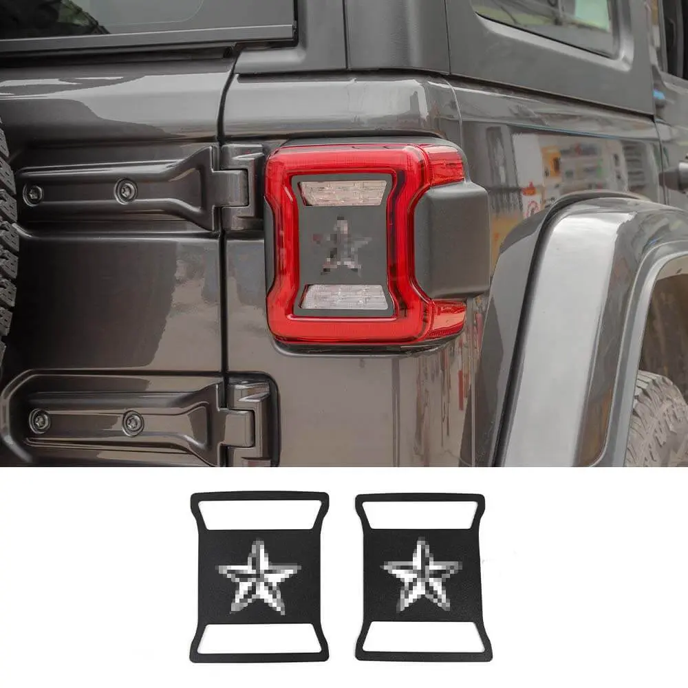 For 2018+ Jeep Wrangler JL JLU Rear Taillights Lamp Guard Trim Black 2Pcs - Image 10