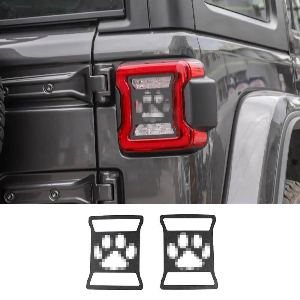 For 2018+ Jeep Wrangler JL JLU Rear Taillights Lamp Guard Trim Black 2Pcs - Image 11