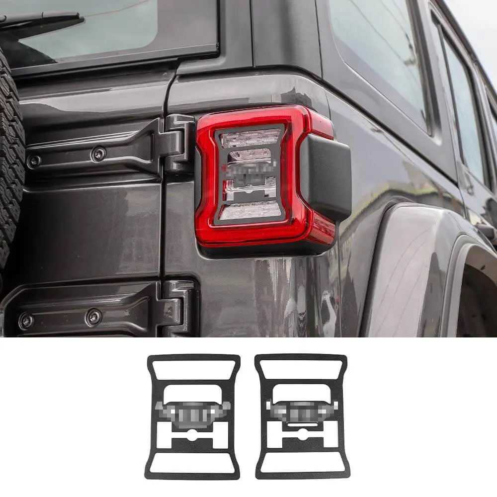 For 2018+ Jeep Wrangler JL JLU Rear Taillights Lamp Guard Trim Black 2Pcs - Image 12