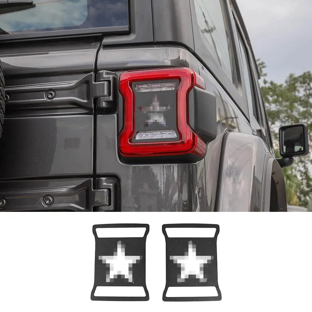 For 2018+ Jeep Wrangler JL JLU Rear Taillights Lamp Guard Trim Black 2Pcs - Image 14