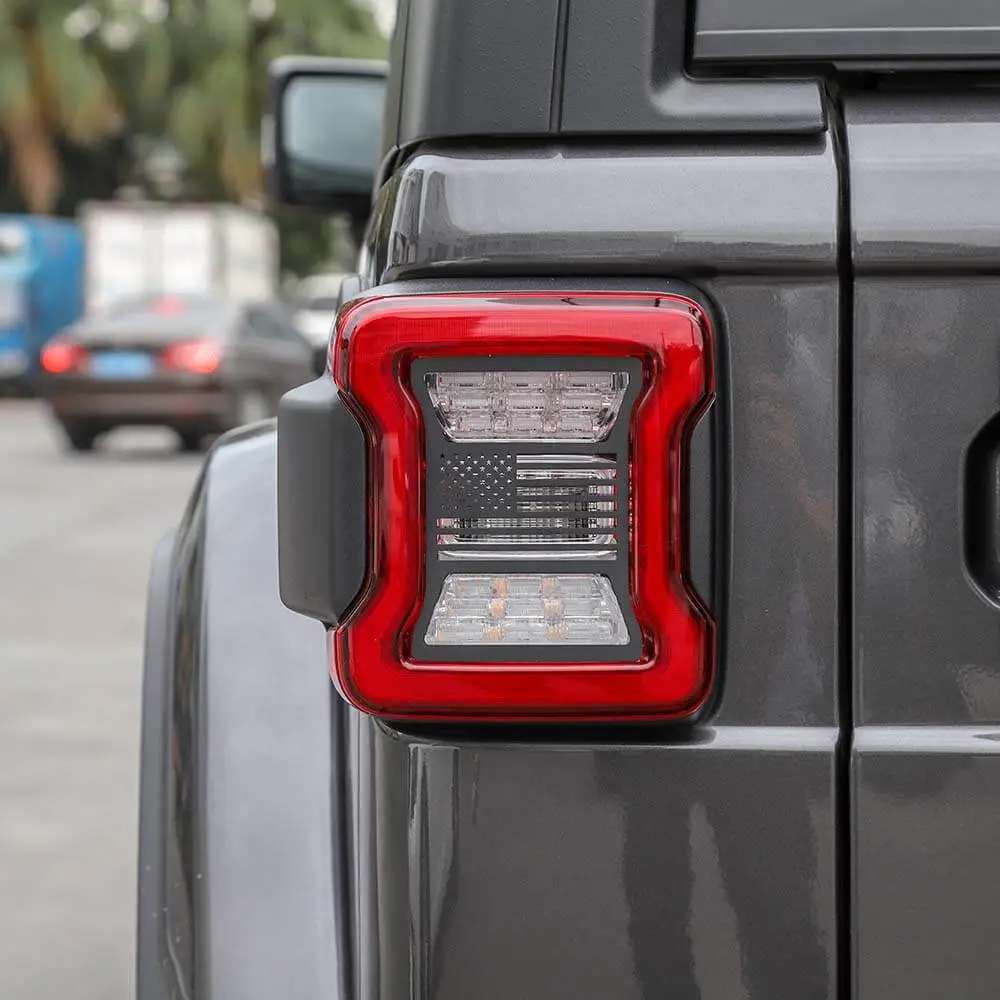 For 2018+ Jeep Wrangler JL JLU Rear Taillights Lamp Guard Trim Black 2Pcs - Image 3