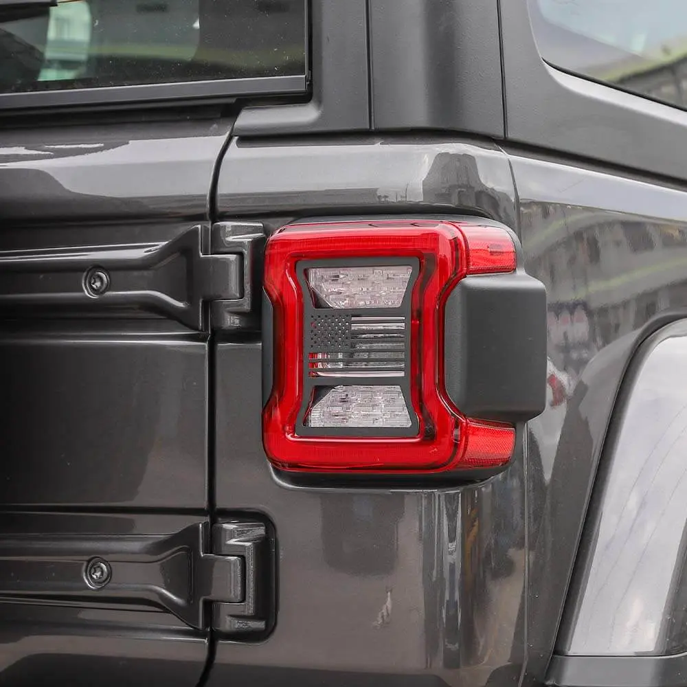 For 2018+ Jeep Wrangler JL JLU Rear Taillights Lamp Guard Trim Black 2Pcs - Image 4