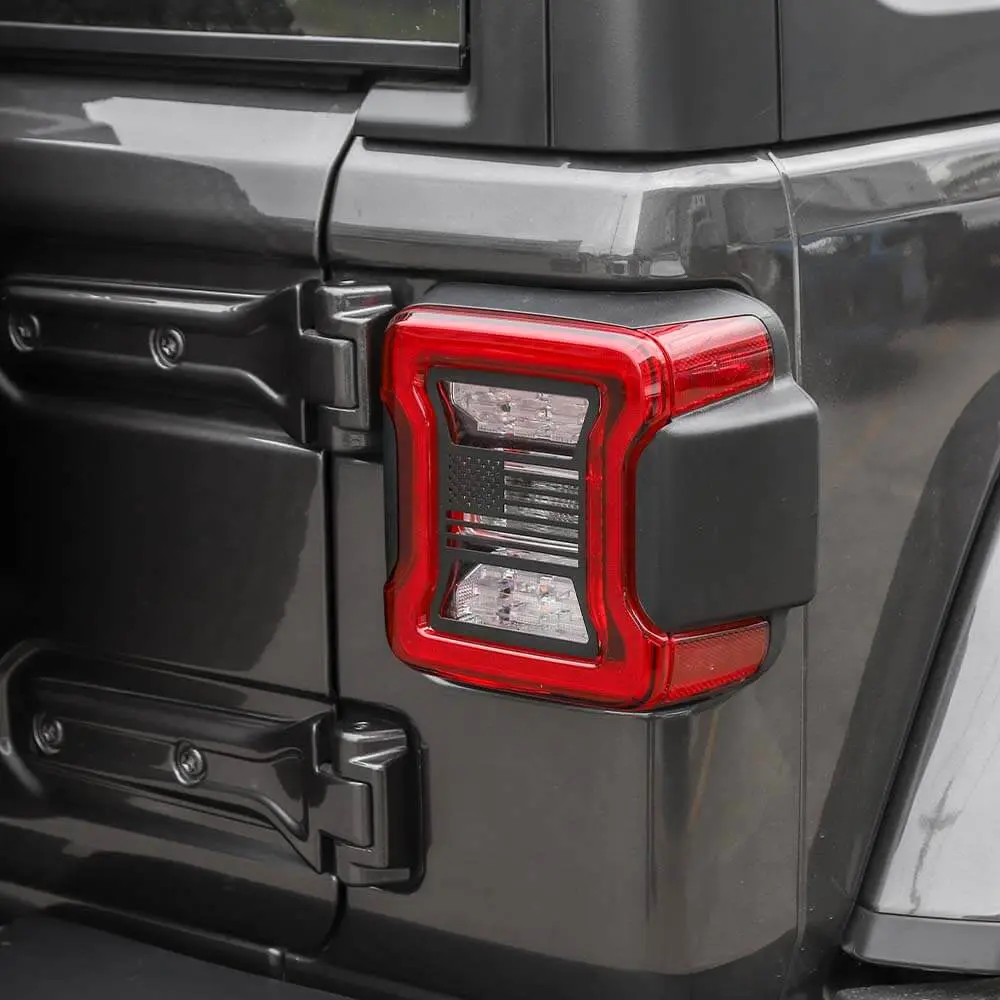 For 2018+ Jeep Wrangler JL JLU Rear Taillights Lamp Guard Trim Black 2Pcs - Image 5