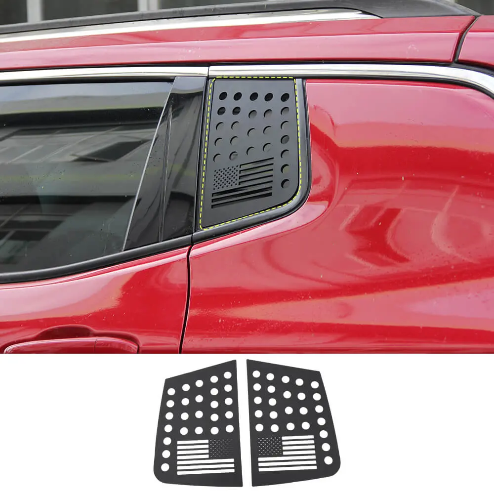 For 2017-2020 Jeep Compass Rear Triangle Glass Decor Cover Trim Black Aluminum Alloy Panel Trim Cover - Image 7