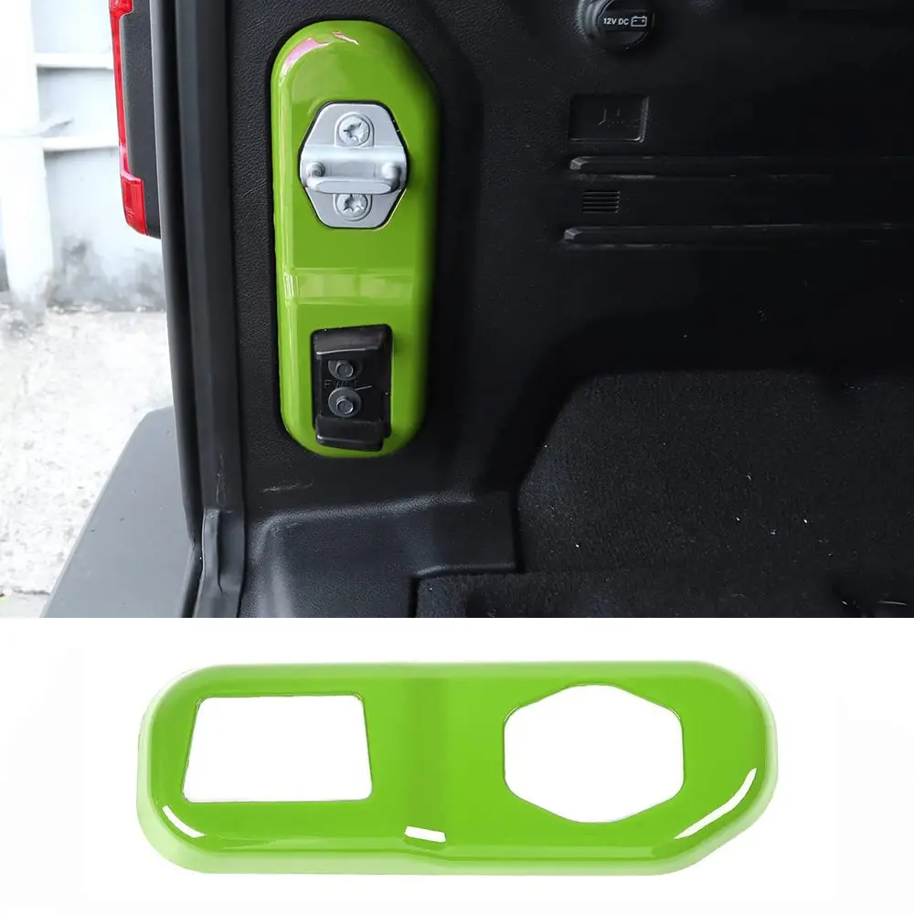 For 2018+ Jeep Wrangler JL Rear Trunk Lock Panel Trim Cover - Image 13