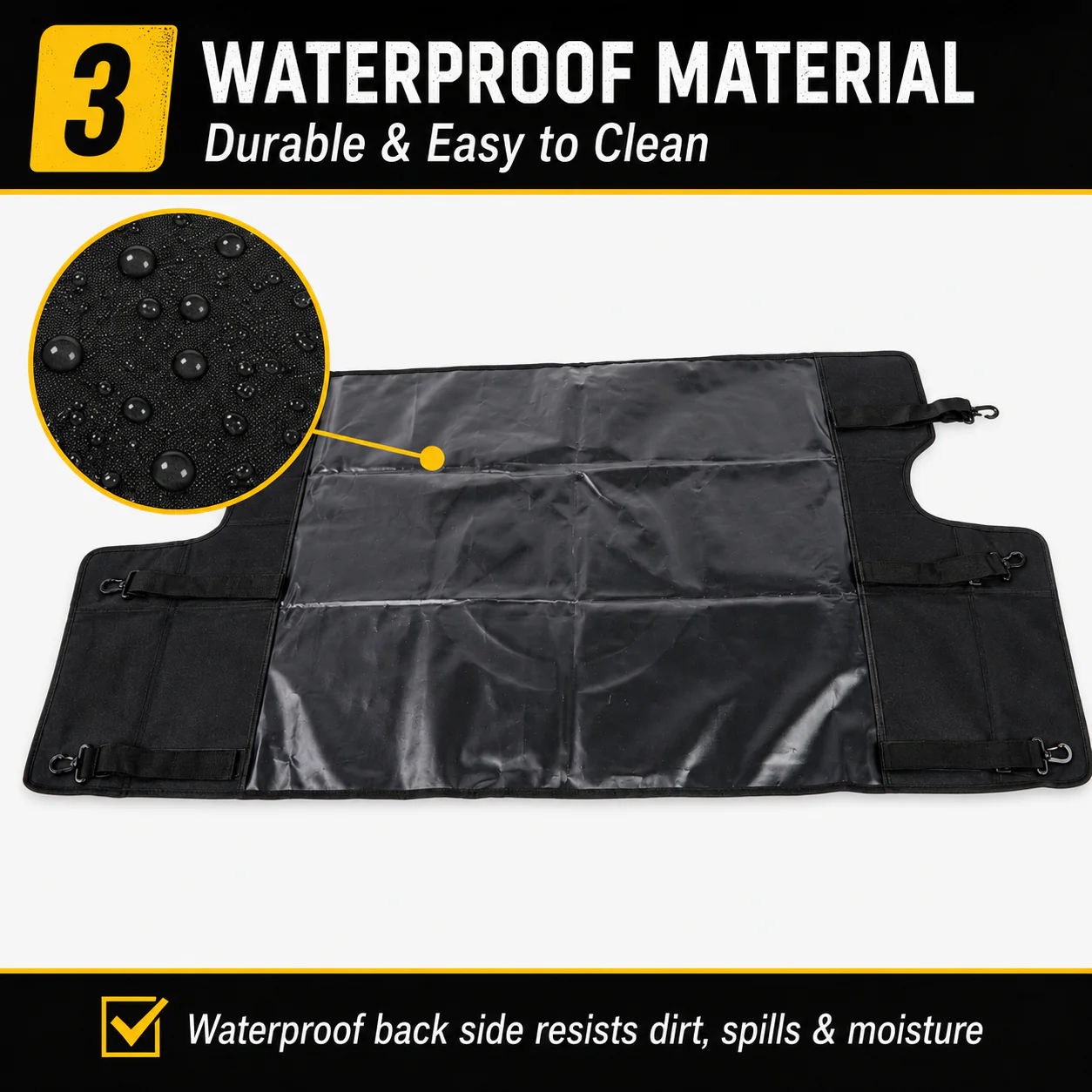 For 2018+ Jeep Wrangler JLU 4-Door Rear Cargo Cover Privacy Shade Trunk Luggage Cover Waterproof Nylon - Image 4