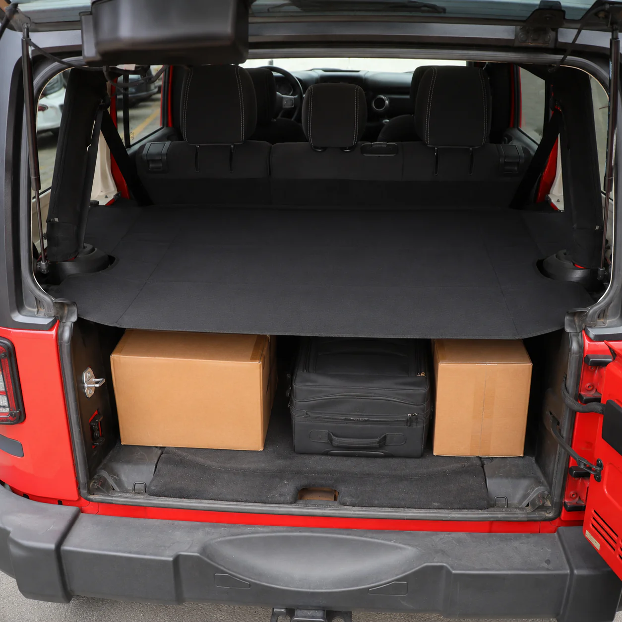 For 2018+ Jeep Wrangler JLU 4-Door Rear Cargo Cover Privacy Shade Trunk Luggage Cover Waterproof Nylon - Image 7