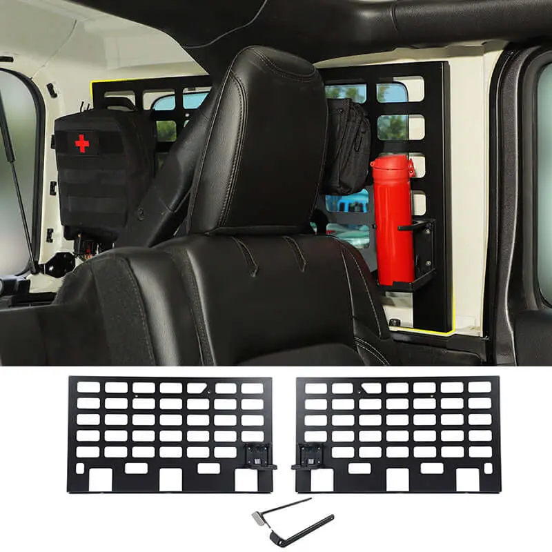 For 2018+ Jeep Wrangler JL 4-Door Rear Trunk Luggage Rack Cargo Shelf Holder Black 2PCS