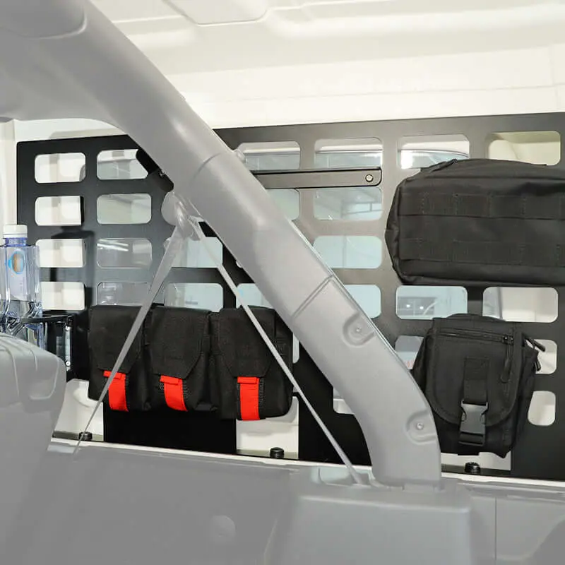 For 2018+ Jeep Wrangler JL 4-Door Rear Trunk Luggage Rack Cargo Shelf Holder Black 2PCS - Image 4