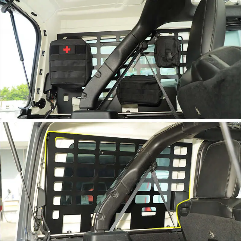 For 2018+ Jeep Wrangler JL 4-Door Rear Trunk Luggage Rack Cargo Shelf Holder Black 2PCS - Image 5