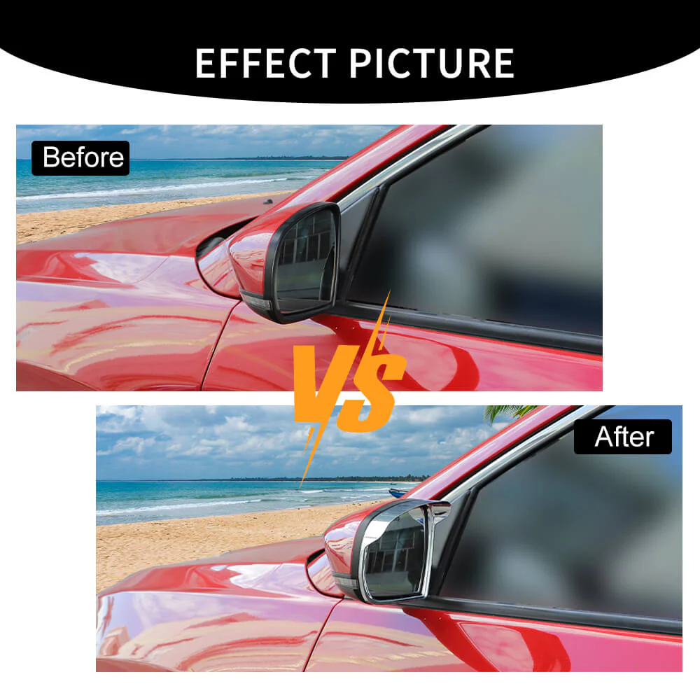 For 2014+ Jeep Cherokee Rear View Mirror Rain Eyebrow Trim - Image 2