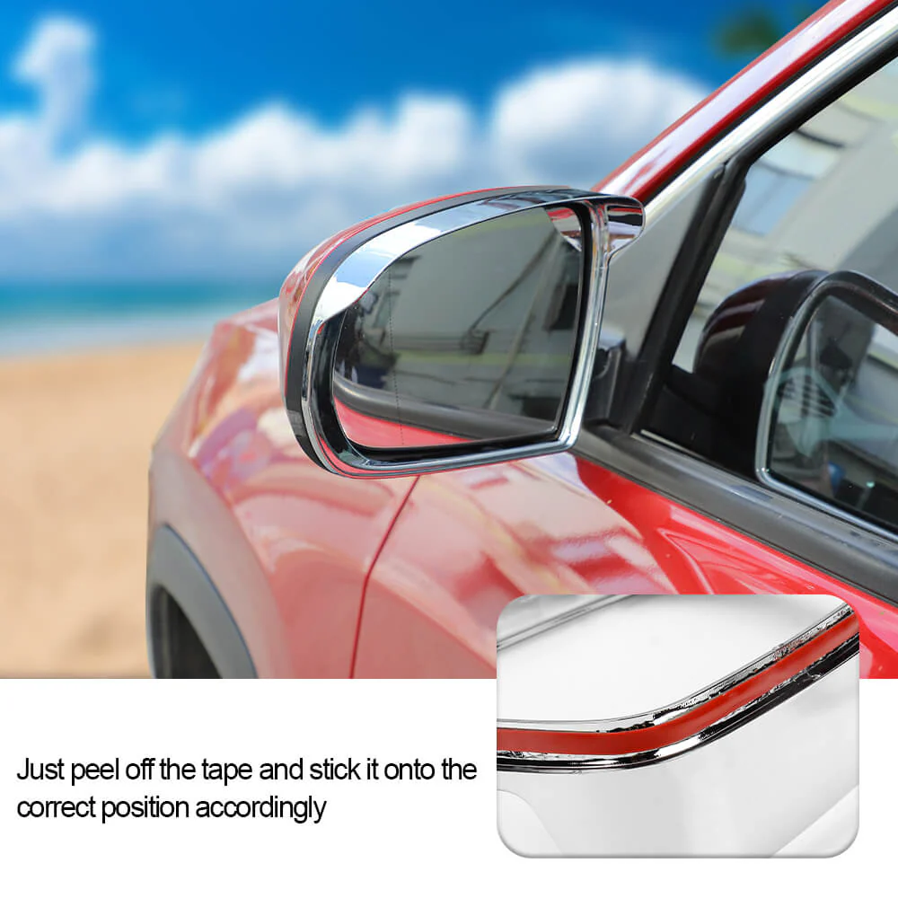 For 2014+ Jeep Cherokee Rear View Mirror Rain Eyebrow Trim - Image 5