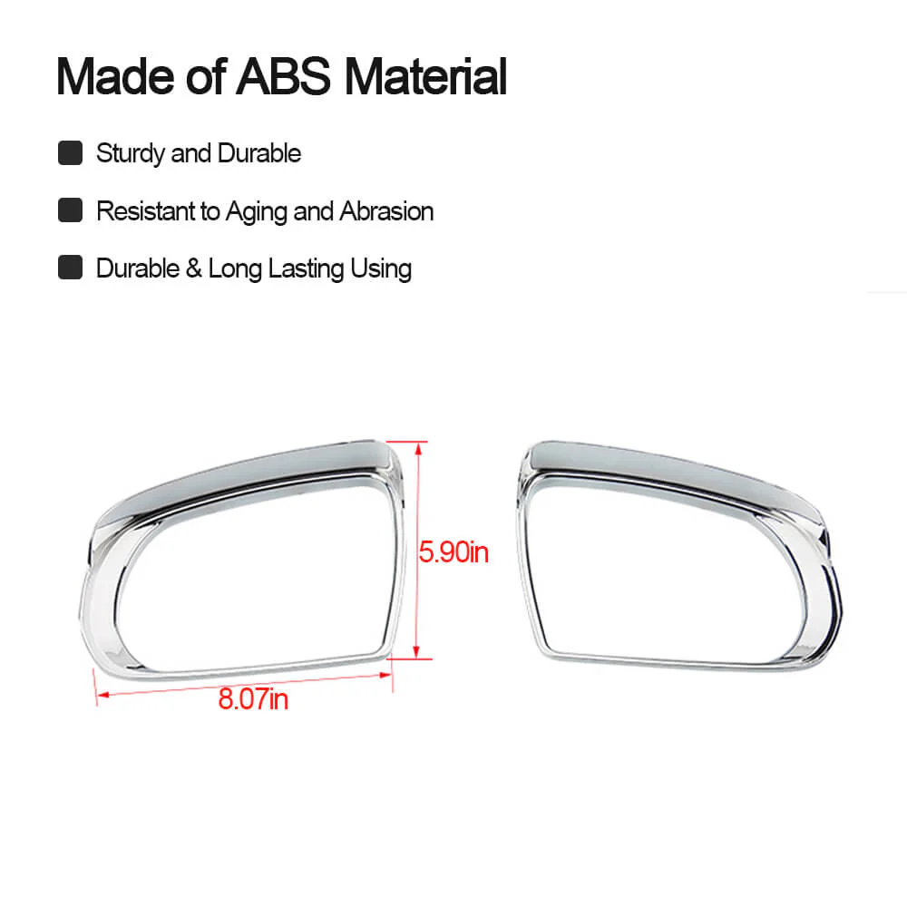 For 2014+ Jeep Cherokee Rear View Mirror Rain Eyebrow Trim - Image 7