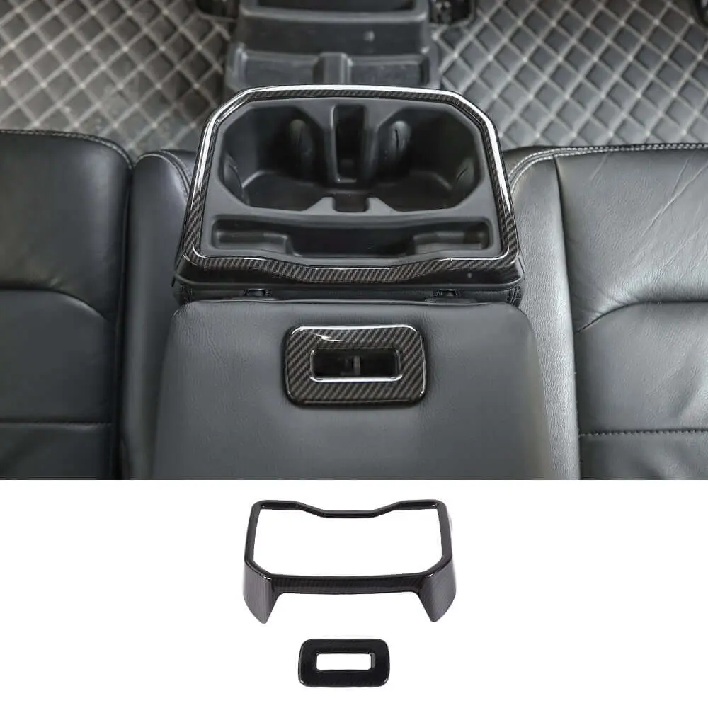 For 2018+ Jeep Wrangler JL JLU Rear Water Cup Holder Decor Cover Seat Armrest Trim