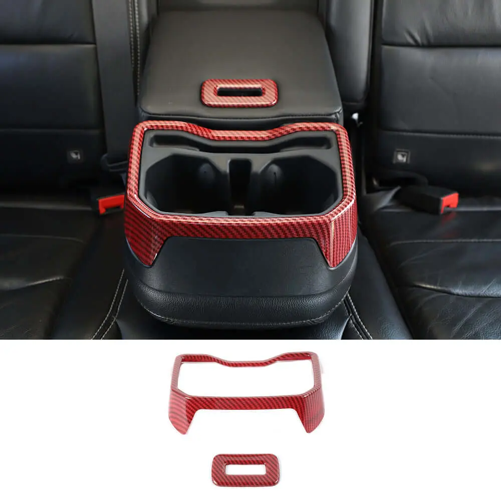 For 2018+ Jeep Wrangler JL JLU Rear Water Cup Holder Decor Cover Seat Armrest Trim - Image 15