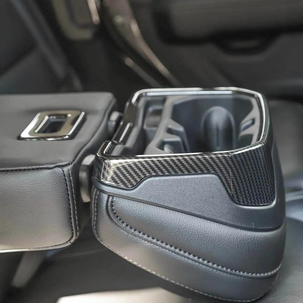 For 2018+ Jeep Wrangler JL JLU Rear Water Cup Holder Decor Cover Seat Armrest Trim - Image 3