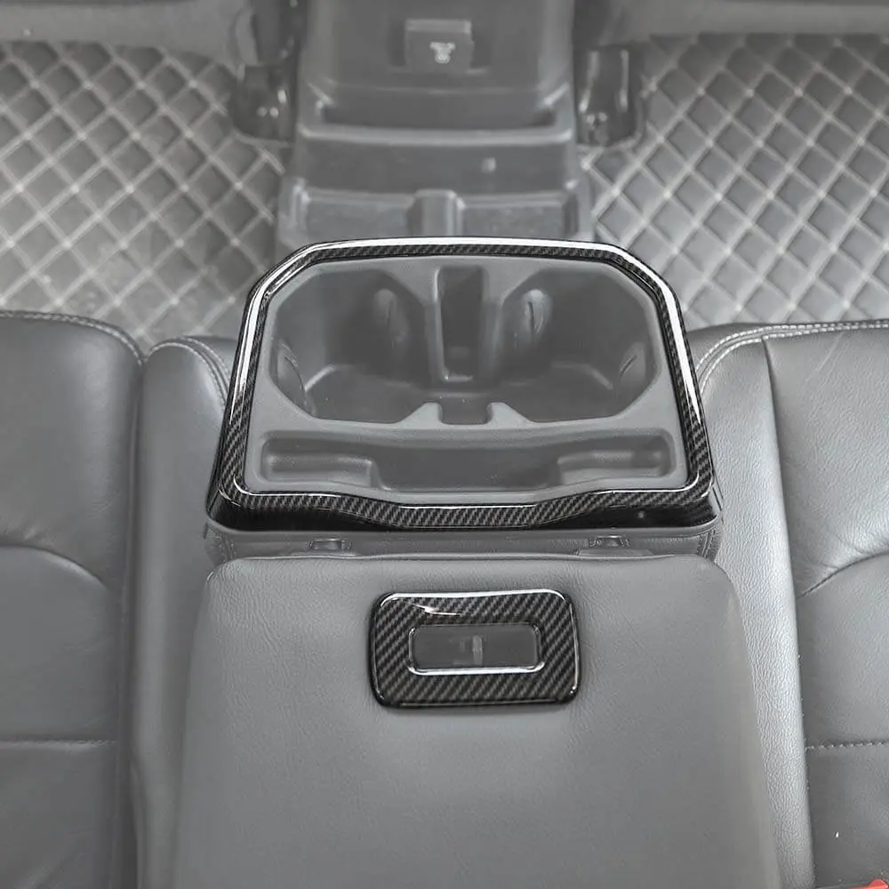 For 2018+ Jeep Wrangler JL JLU Rear Water Cup Holder Decor Cover Seat Armrest Trim - Image 6