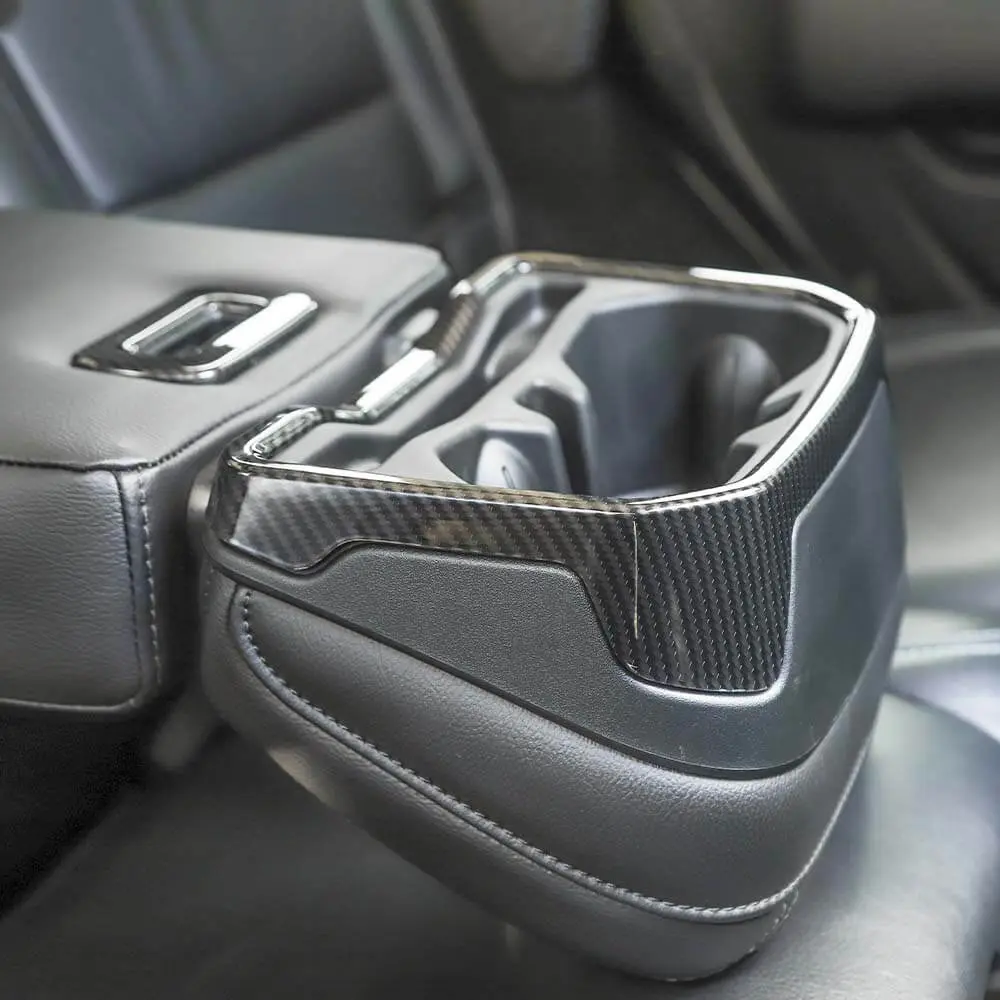 For 2018+ Jeep Wrangler JL JLU Rear Water Cup Holder Decor Cover Seat Armrest Trim - Image 7