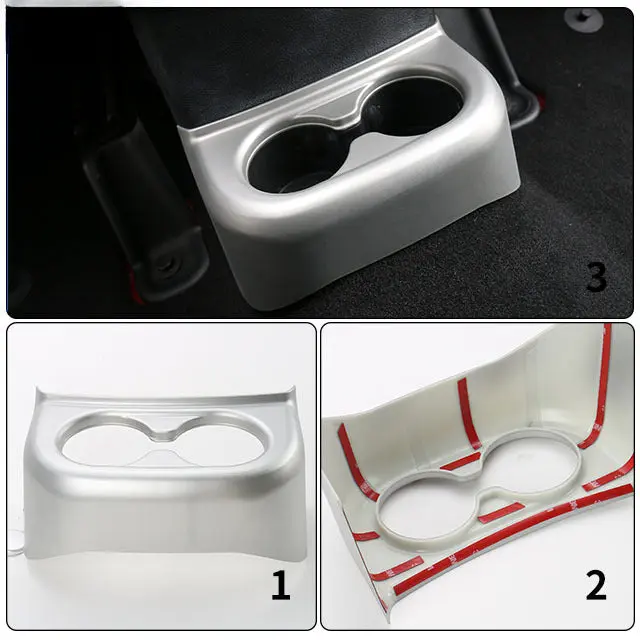 For 2011-2018 Jeep Wrangler JK Rear Water Cup Holder Panel Cover Trim - Image 3