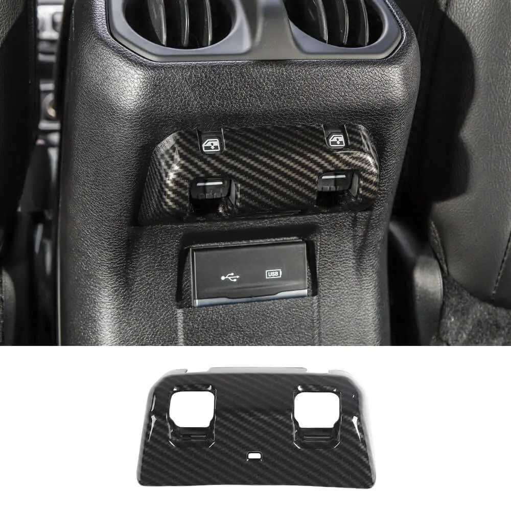 For 2018+ Jeep Wrangler JL JLU & Gladiator JT Rear Window Lift Switch Panel Cover Trim