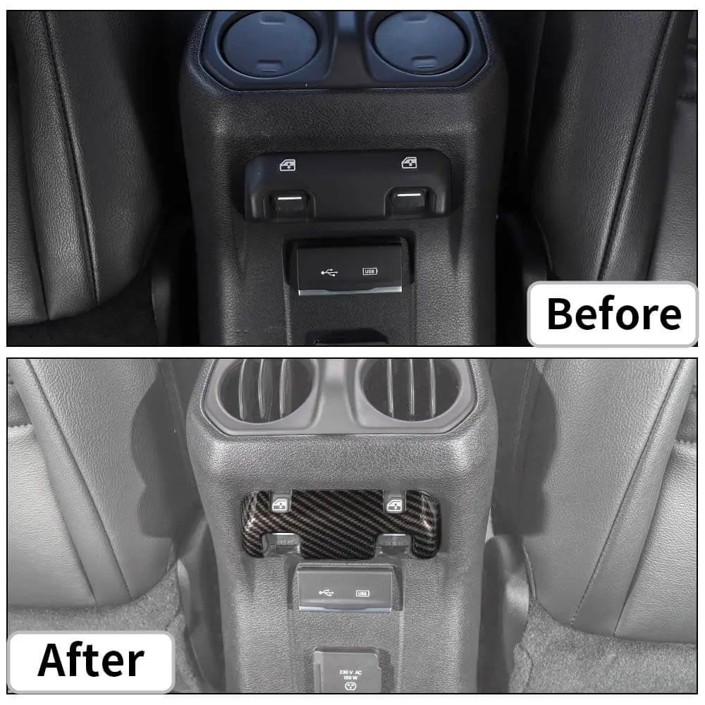 For 2018+ Jeep Wrangler JL JLU & Gladiator JT Rear Window Lift Switch Panel Cover Trim - Image 2