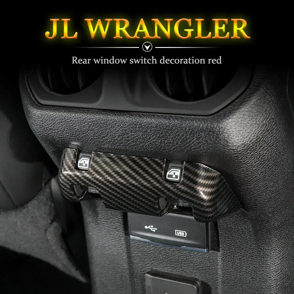 For 2018+ Jeep Wrangler JL JLU & Gladiator JT Rear Window Lift Switch Panel Cover Trim - Image 6