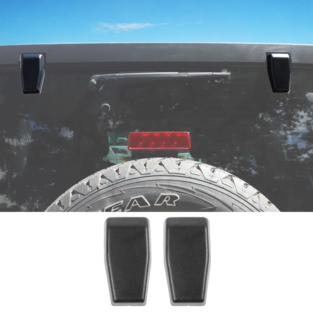 For 2007-2018 Jeep Wrangler JK JKU Rear Window Liftgate Glass Hinge Cover Trim - Image 19