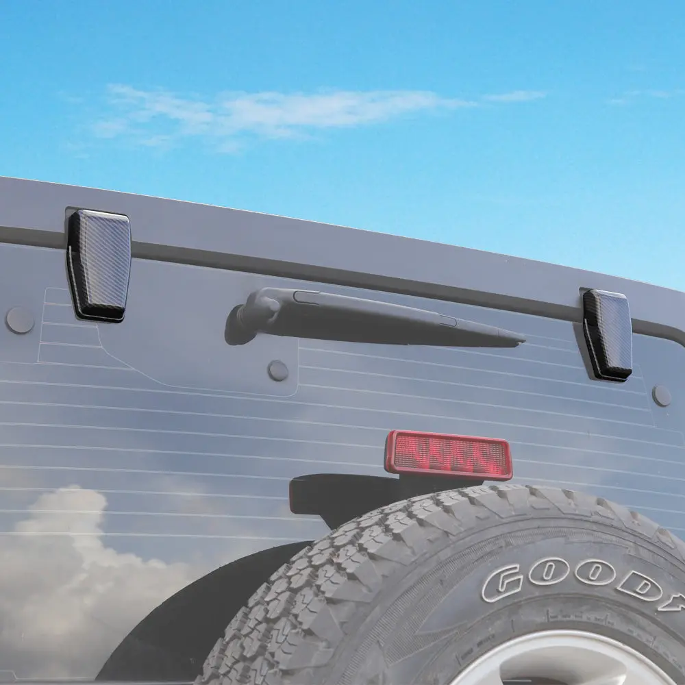 For 2007-2018 Jeep Wrangler JK JKU Rear Window Liftgate Glass Hinge Cover Trim - Image 5
