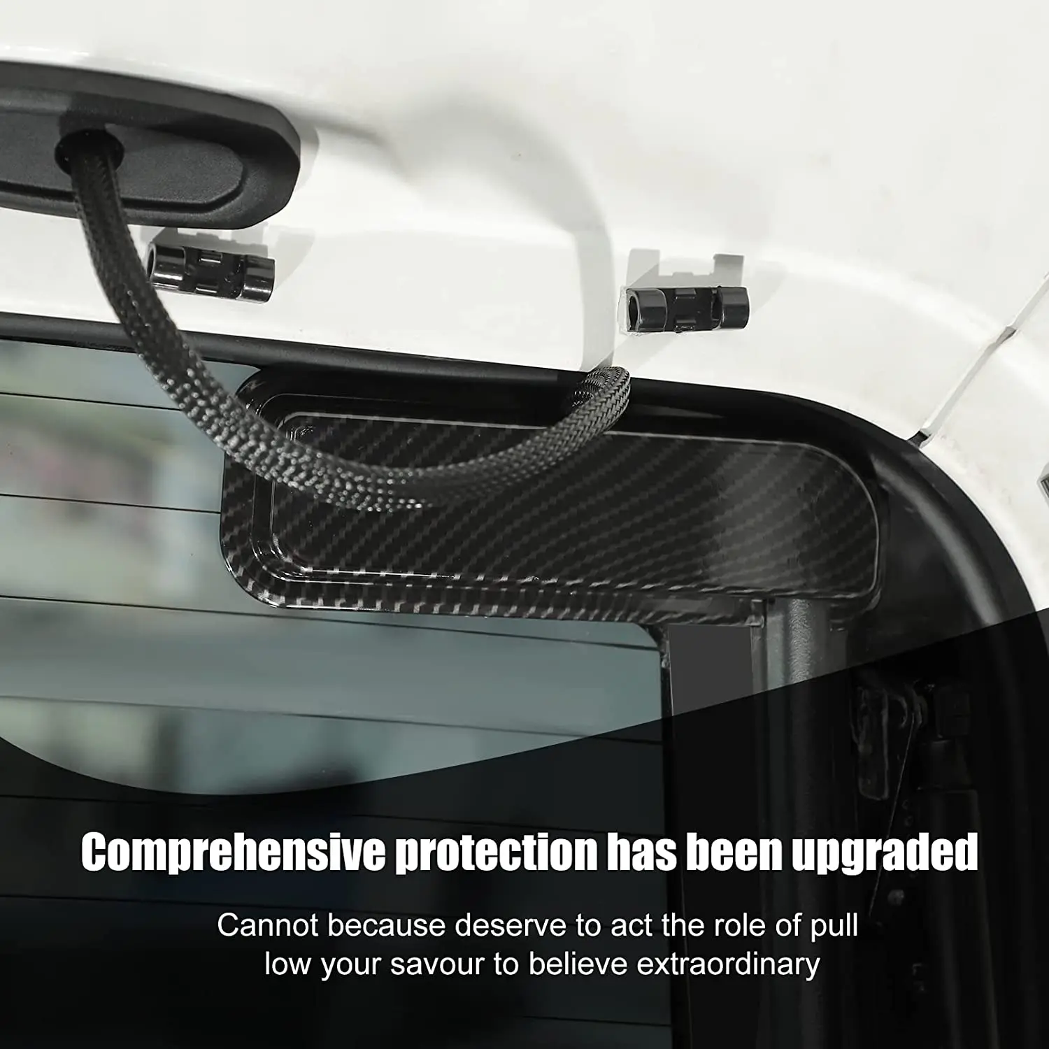 For 2018+ Jeep Wrangler JL JLU Rear Windshield Harness Protective Cover Trim 2pcs - Image 4