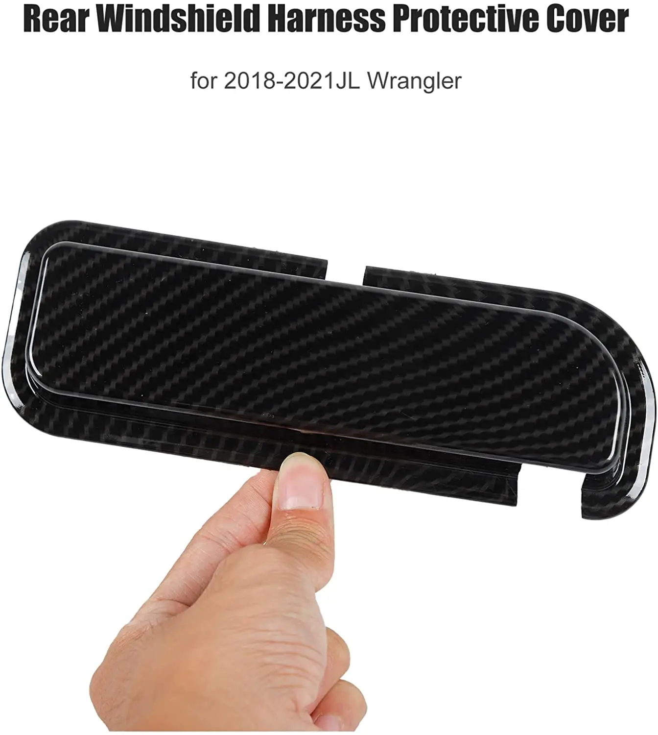 For 2018+ Jeep Wrangler JL JLU Rear Windshield Harness Protective Cover Trim 2pcs - Image 7